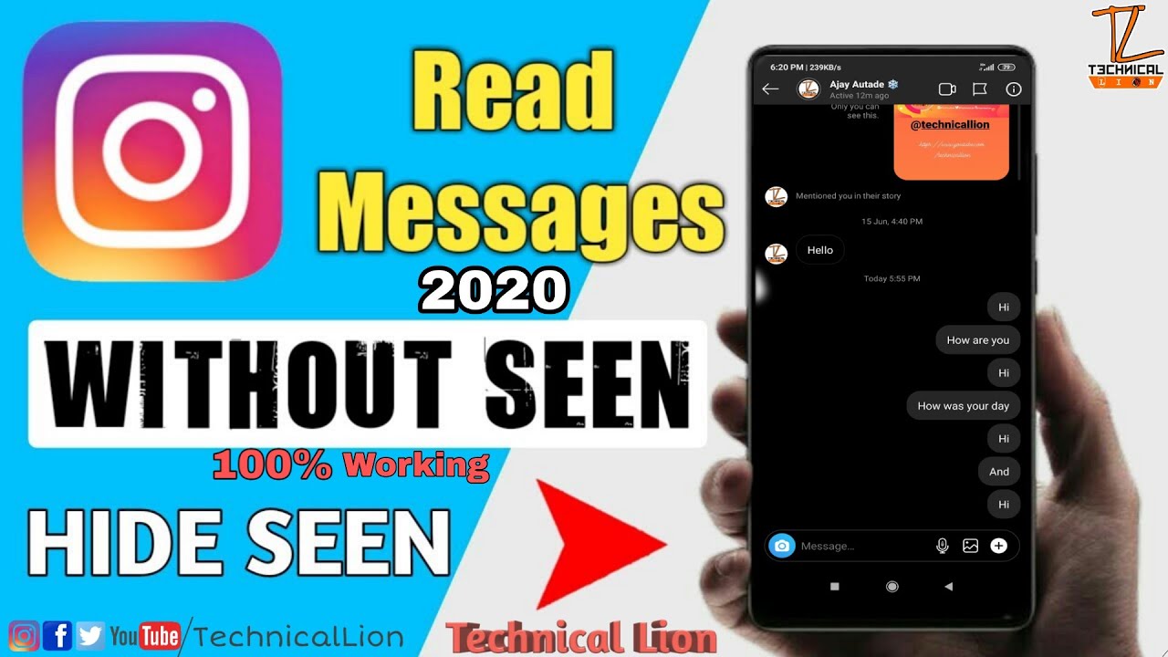 How To Read Instagram Message Without Seen | Unread Instagram Message