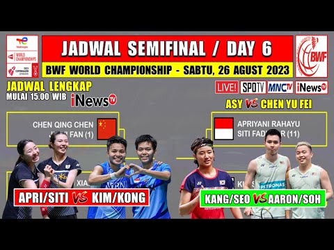 Jadwal Semifinal BWF World Championship 2023 Hari Ini Live INEWS TV ~ APRI/SITI vs Unggulan KOREA