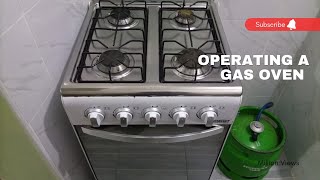 how to light and operate a gas oven #Basic tutorial.