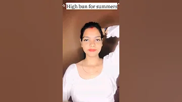 😍Easy High bun for women summer #youtubeshorts #trendingshorts #hairstyle #clutcherhairstyle #shorts