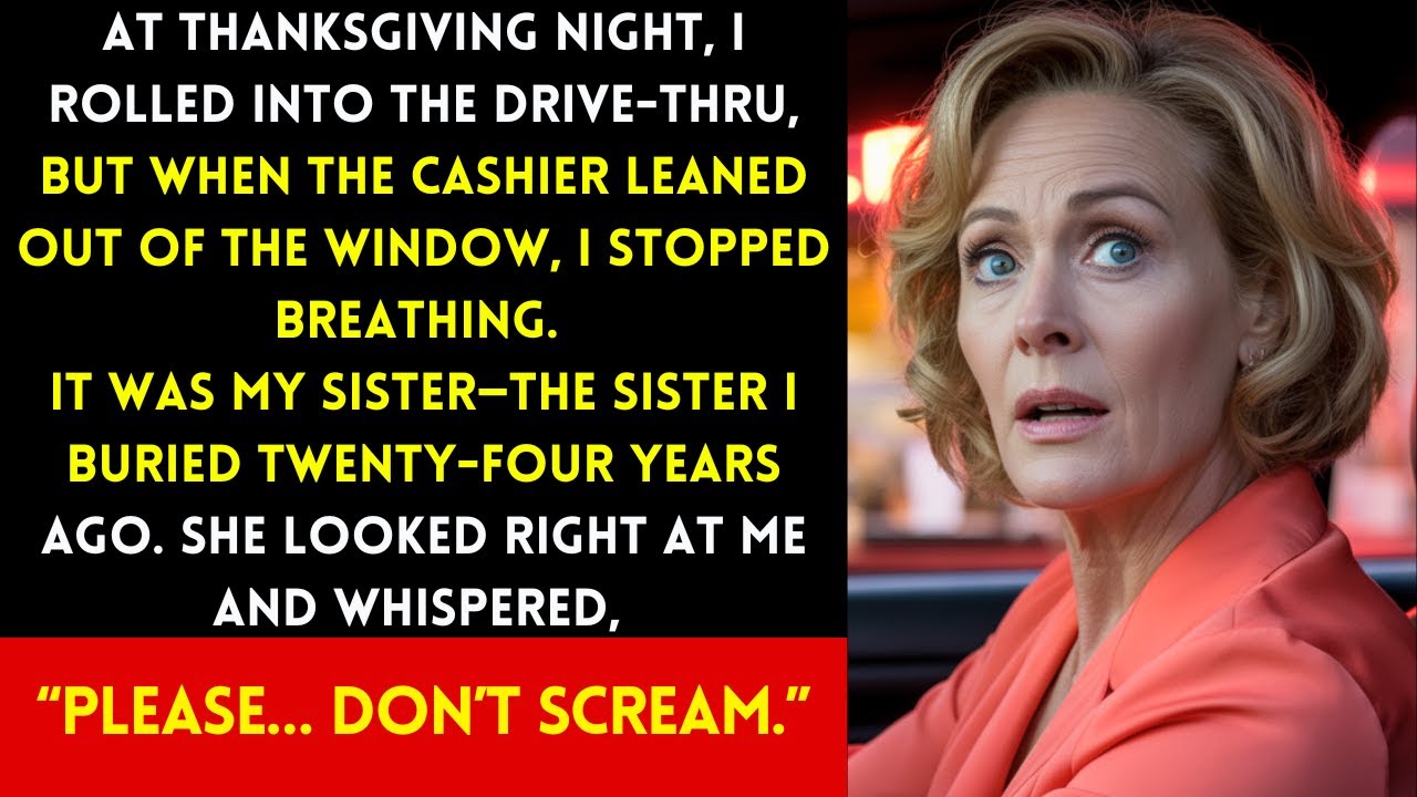ON THANKSGIVING, I SAW MY DEAD SISTER AT A DRIVE-THRU WINDOW. SHE LEANED OUT AND SAID: DON’T SCREAM.