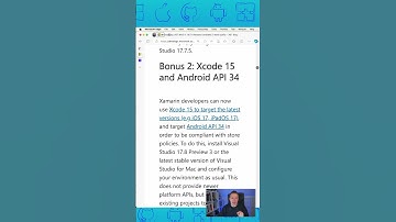 Xamarin Support for Android 14 (API 34) & iOS 17 (Xcode 15)