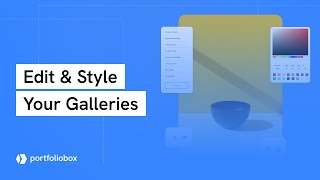 Edit and style gallery pages on your portfolio website