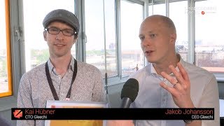 Jakob and Kai from Gleechi after winning a collaboration project with ABB