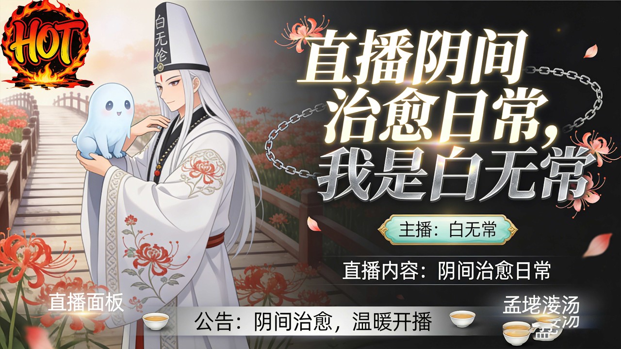 ✨【强推】《直播阴间治愈日常，我是白无常》第1~113集丨江林一觉醒来，意外绑定阴间治愈直播系统。别人以为他是COS白无常、玩特效、演剧本，只有他自己#穿越 #末世 #异能 ##动态漫画# 漫野推文