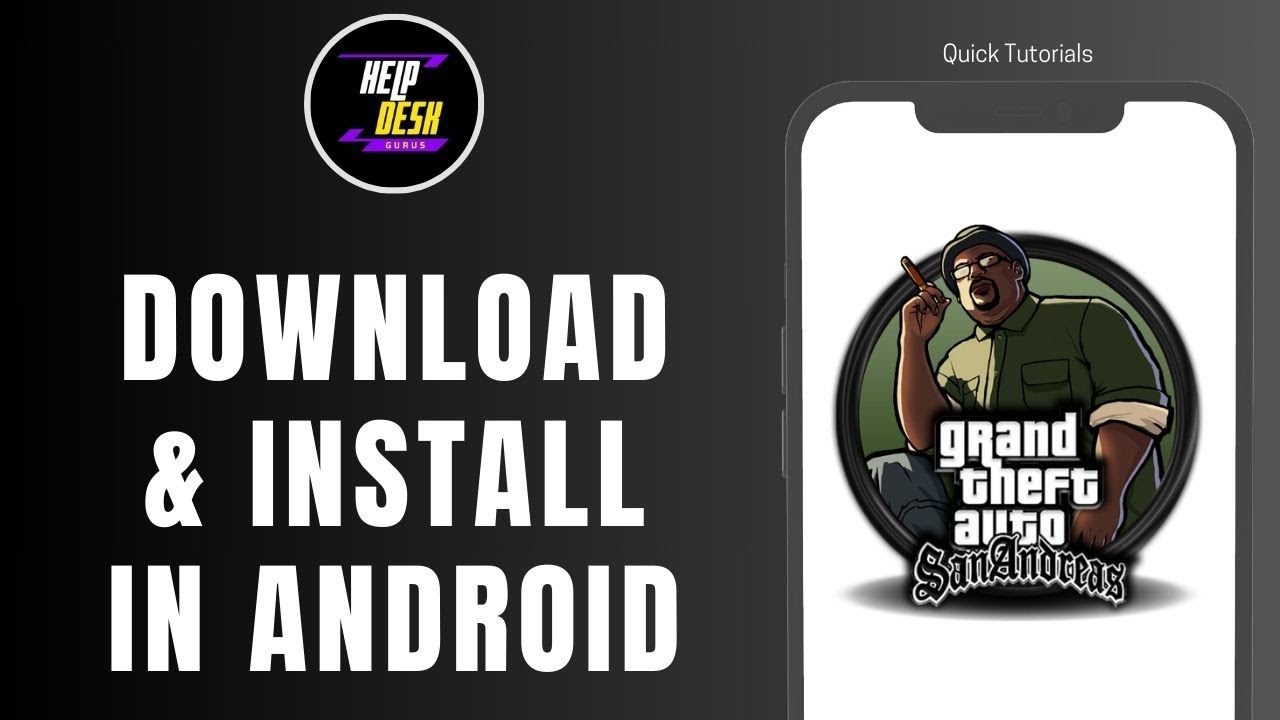 How To Download & Install GTA SAN ANDREAS In Android - YouTube