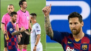 Messi refuses to shakehands with referee after the match vs Napoli🤯FULL CLIP