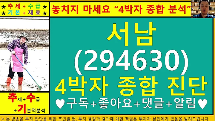 서남(294630)4차원종목진단및향후주가전망 추수기(추수)전문가