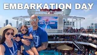 Carnival Horizon Embarkation Day: Sail Away Party + Camp Ocean Tour | What is the Carnival Hub App?