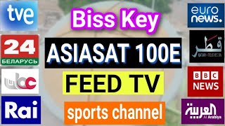 Feed tv channel | BISS key | AsiaSat 100e | C-Band | sports feed | dish fitter