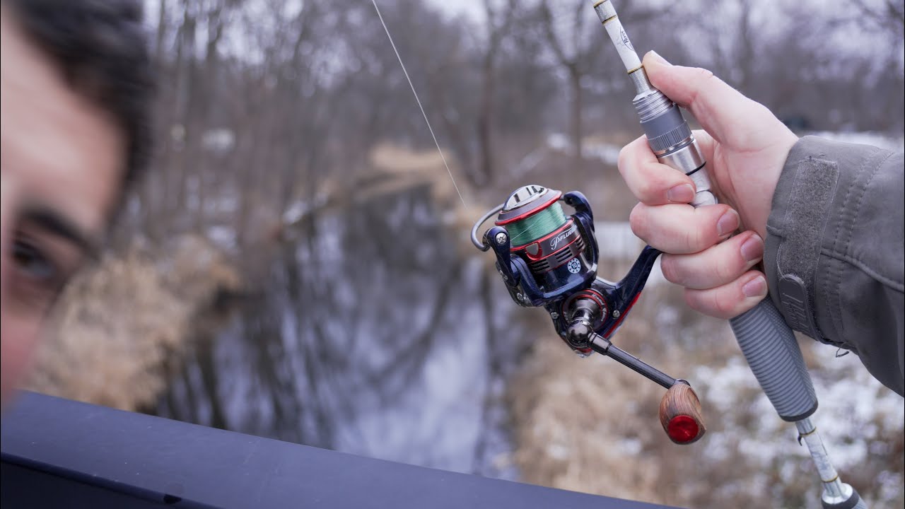 Fishing A TINY CREEK During WINTER! (Surprise Catch!) 