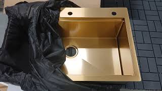 GOLD KITCHEN SINK BY GLACIER BAY (NOW ON SALE) HIGH END BEAUTIFUL!!! #kitchen  #unboxing 