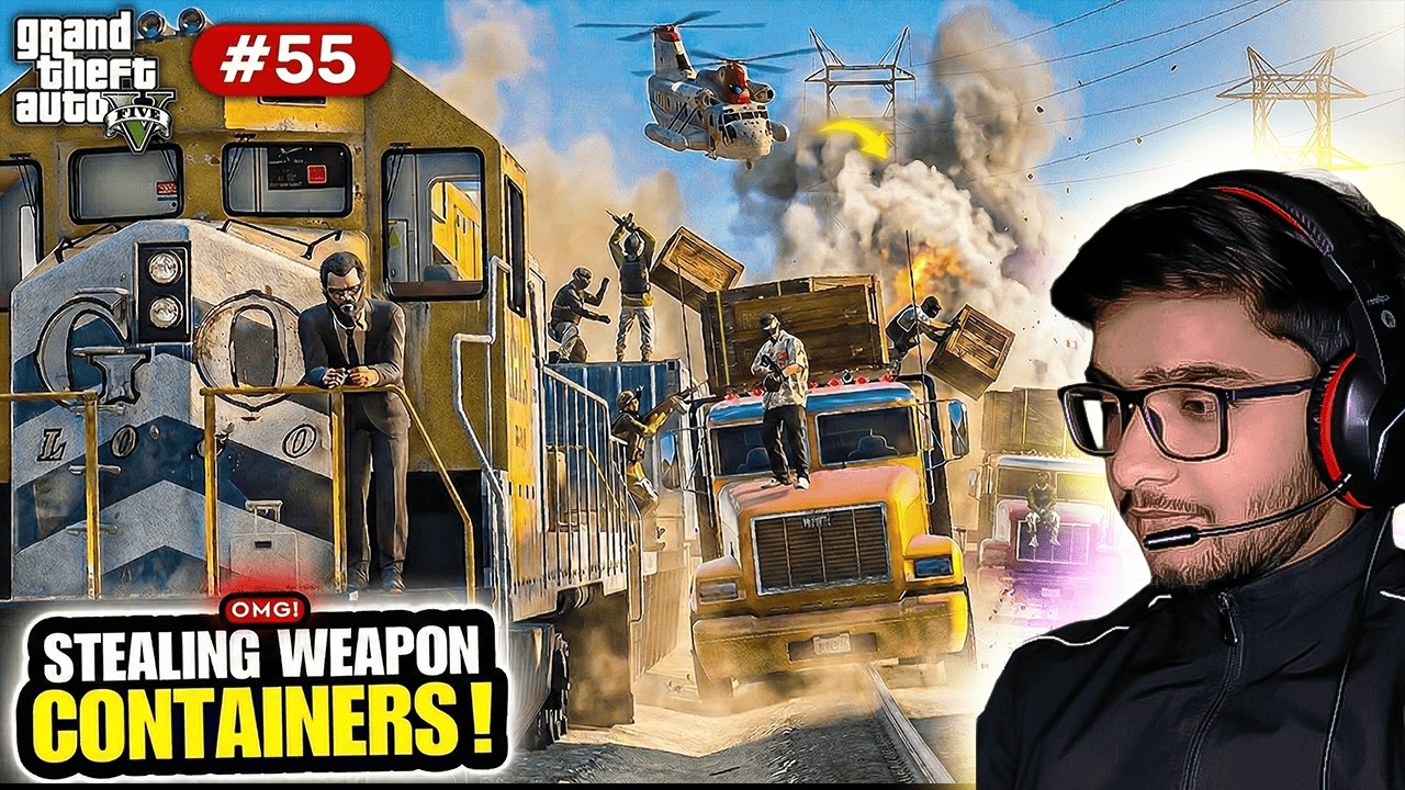 WE ROBBED THE BIGGEST WEAPON TRAIN | GTA V GAMEPLAY #55