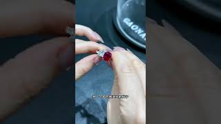 一颗漂亮的宝石在搭上丰富的设计镶嵌，真的是太美了#ruby #红宝石 #祖母绿 #红宝石戒子