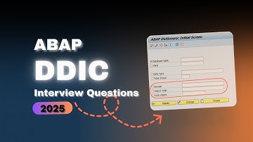 Top 15 SAP ABAP DDIC Interview Questions You Need to Know 2025 | Most Asked SAP ABAP DDIC Questions