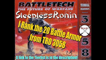 Ranking the 20 Battle Armor from TRO 3058 with SleeplessRonin