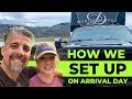 Setting up our mammoth 5th wheel on arrival day  rvlife e travel camping glamping fulltimerv