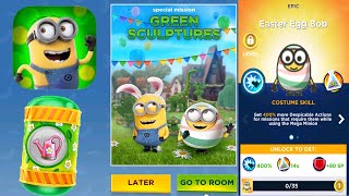 Minion Rush Special Mission GREEN SCULPTURES Easter Egg Bob minion gameplay ios android