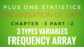 PLUS ONE STATISTICS Chapter 3 Part 2 Frequency Array Variable #AnilKumarECONLAB