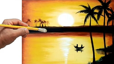 Como pintar o pôr do sol?