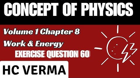CONCEPT OF PHYSICS | VOLUME 1 | CHAPTER 8 | EXERCISE QUESTION NO 60 | H.C.VERMA 