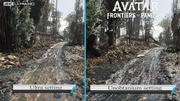 ULTRA settings vs Hidden "UNOBTANIUM" settings comparison Avatar Frontiers of Pandora gameplay 4K