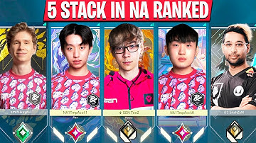 SEN TenZ, PRX f0rsakeN, PRX Jinggg, PRX something & G2 ShahZam 5 Stack In NA Ranked | VALORANT
