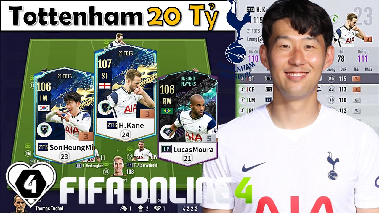 Xây Dựng & Trải Nghiệm Đội Hình Tottenham 20 Tỷ Khủng Nhất Vs BALE, SON HEUNG MIN & KANE 21TS