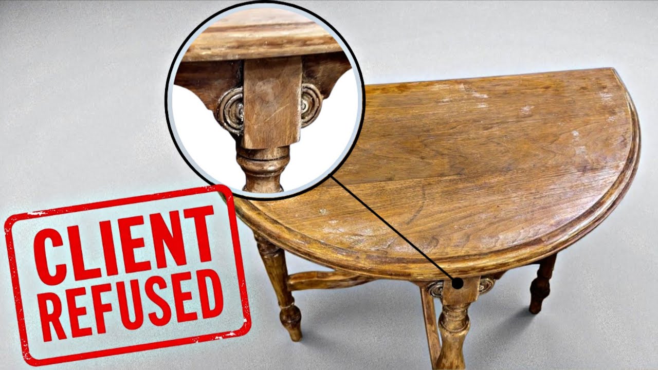 So I refinished it. Two side tables makeover