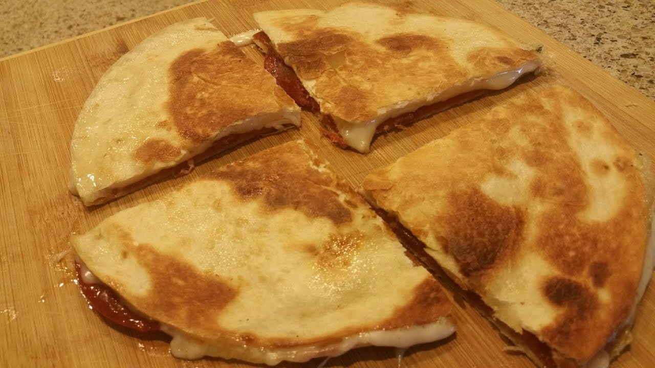 Perfect Pepperoni & Cheese Quesadilla Recipe YouTube