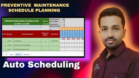 Preventive maintenance Schedule planing Excel  template| Auto PM scheduling