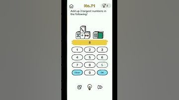 Brain out Level 71 | Add up 3 largest numbers in the following | #gameplay #braingames #brainout