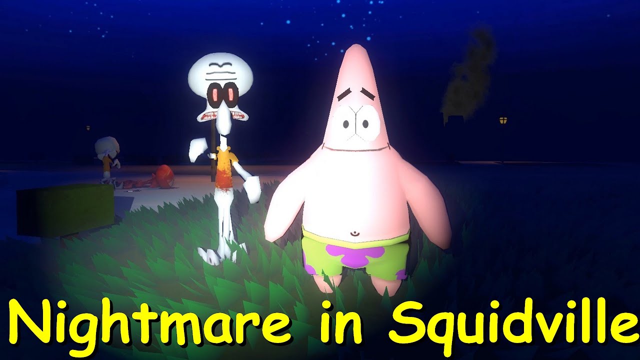 Nightmare in Squidville Full game & Ending Gameplay (SpongeBob Horror