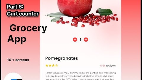 Flutter Grocery App Tutorial Part 6: Cart counter
