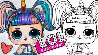 L.O.L. SURPRISE cuaderno para colorear super cute!!