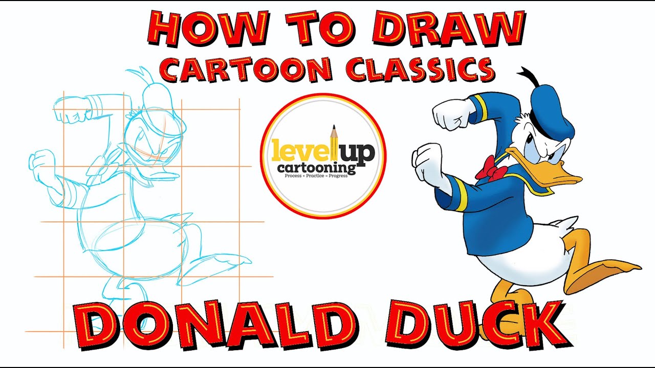 Step by Step Donald Duck Video Drawing Lesson