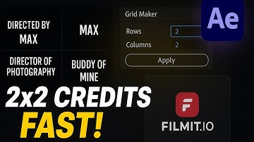 How to Make 2x2 Credit Grids in After Effects (Fast Using Grid Maker Plugin)