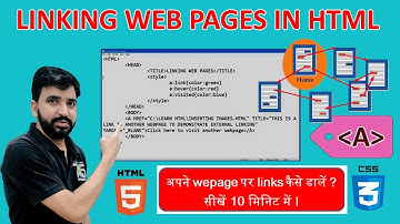 How to insert hyperlink in HTML in Hindi | HTML hyperlink tutorials | A tag | TARGET HREF Attribute