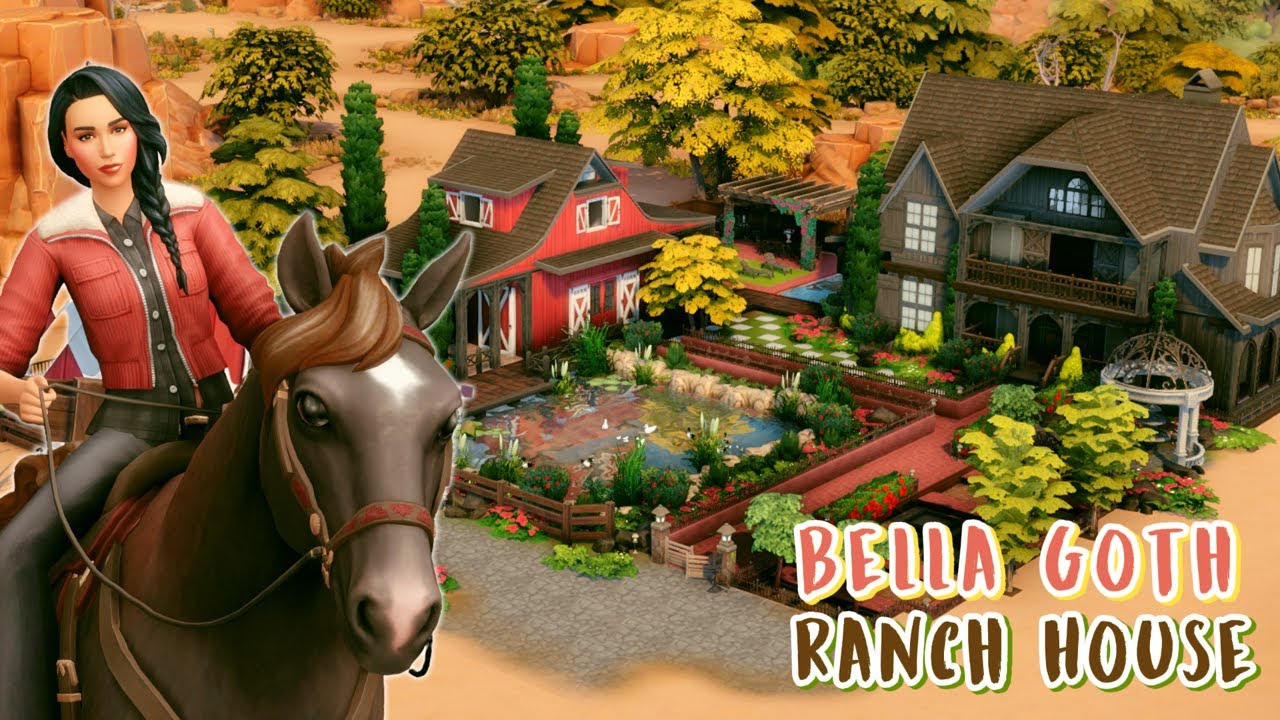 Bella Goth's Ranch House || (no CC) The Sims 4 Speed Build 