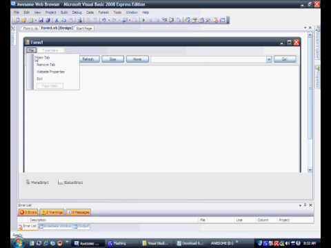 Microsoft Visual Basic 2008 Express Edition - Advanced Web Browser (Part 2)