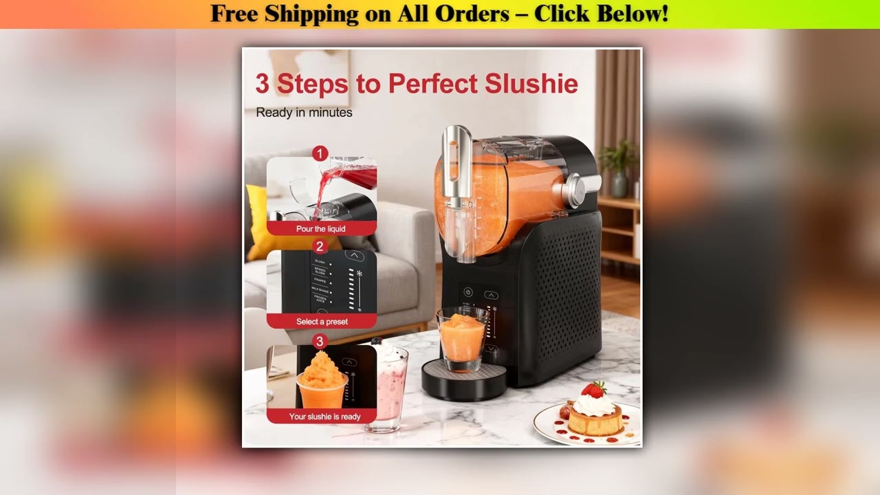 Slush Machine, 2L Professional Fro-Zen Drink Maker,5 Preset Programs & Independent Temperature