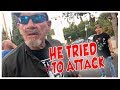 CRAZY OLD GUY ATTACKED US!