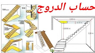 calcul des escaliers. staircase كيفية حساب_درج_المنزل, حساب_الدروج مع نصائح مهمة و أخطاء لتجنبه