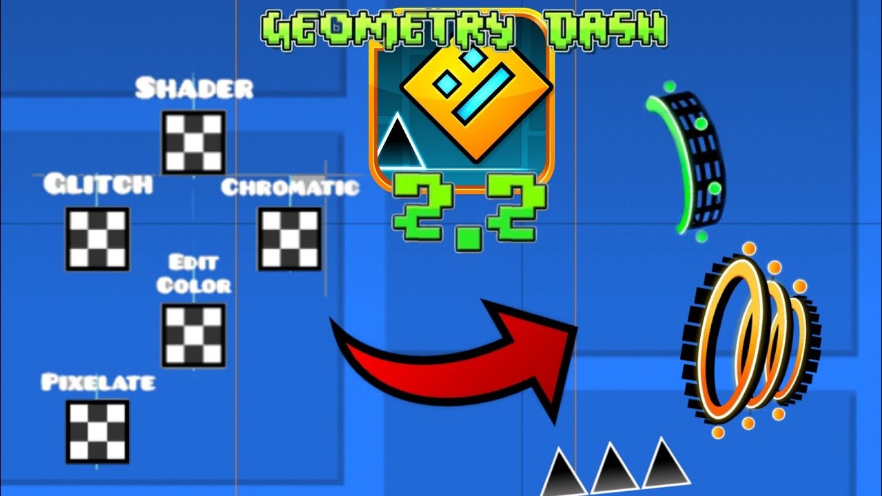 How to use the SHADER TRIGGER in Geometry dash 2.2? - YouTube