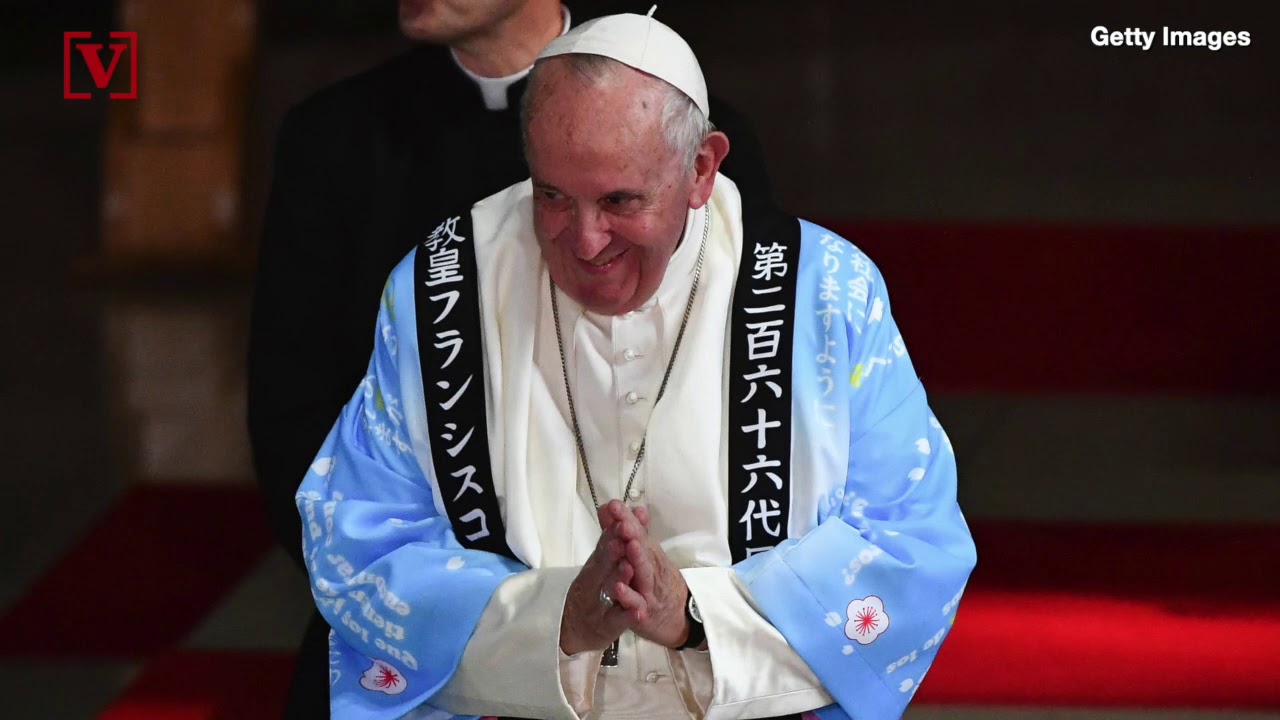 Pope Francis Gifted AnimePope Coat While in Japan  YouTube