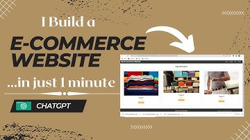 Build an e-commerce website in 1 minute using ChatGPT #openai #chatgpt