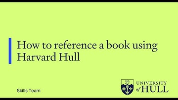 How to reference a book using Harvard Hull