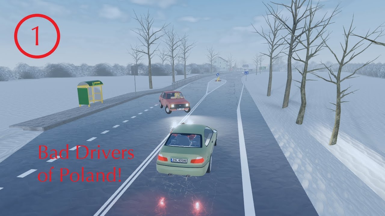 Bad Drivers in Polish Car Driving #1