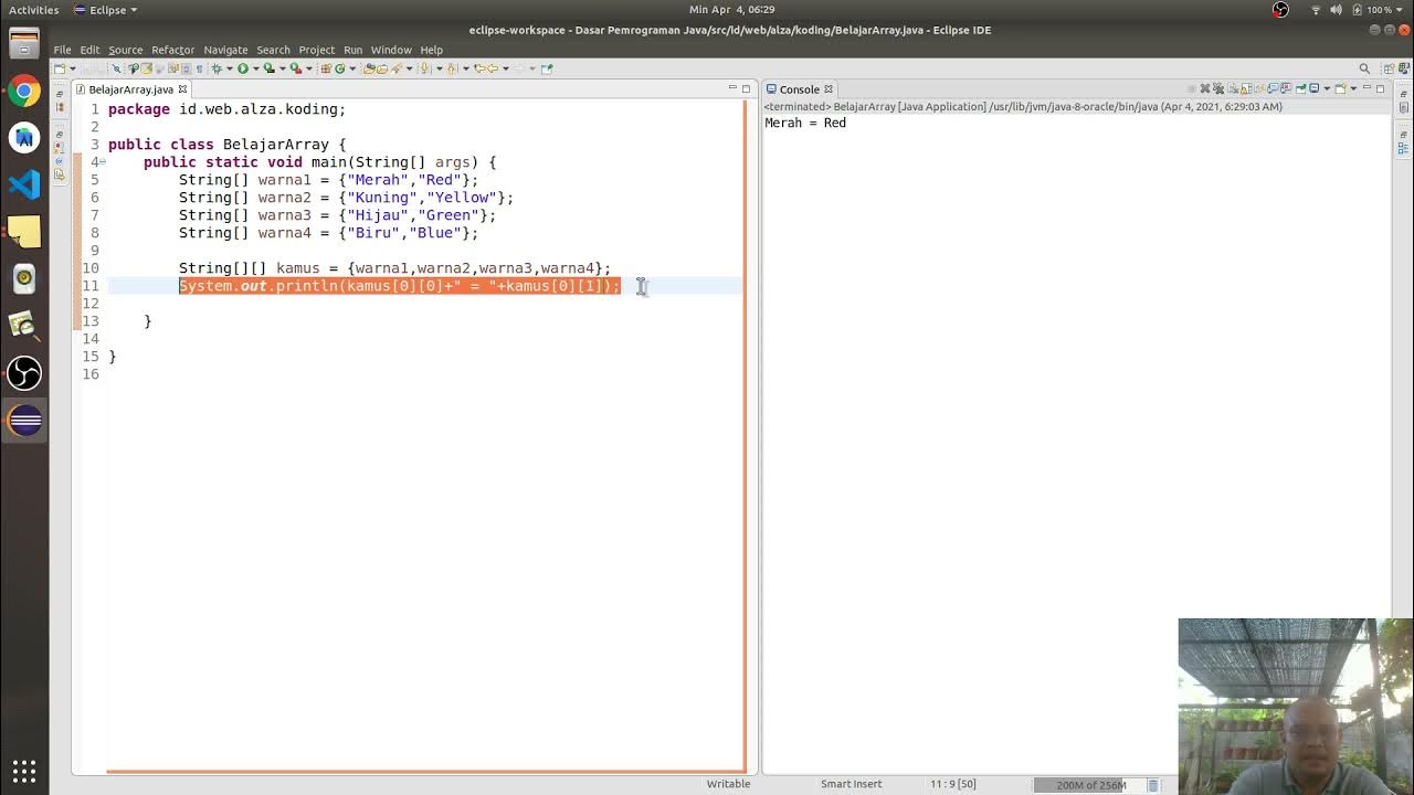 Pemrograman Java: Array Bagian 03 - Array multidimensi - YouTube