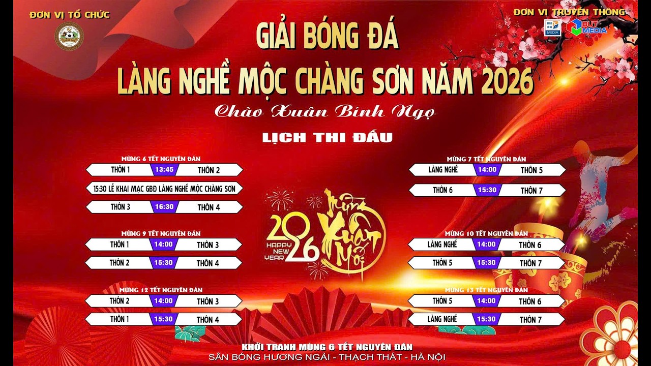 Full| Thôn 3 - Thôn 4| Giải bóng Đá Làng nghề Mộc Chàng Sơn năm 2026